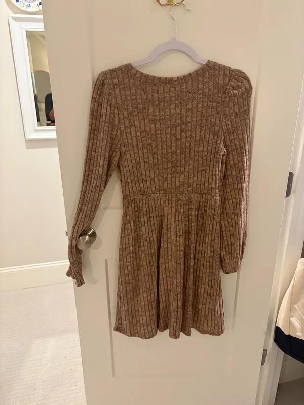 TJ Maxx Sampeel long-sleeve ribbed knit babydoll sweater dress - Image 2