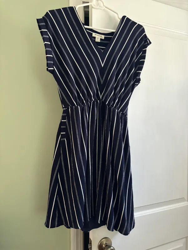 Monteau Dress Blue And White - Image 2