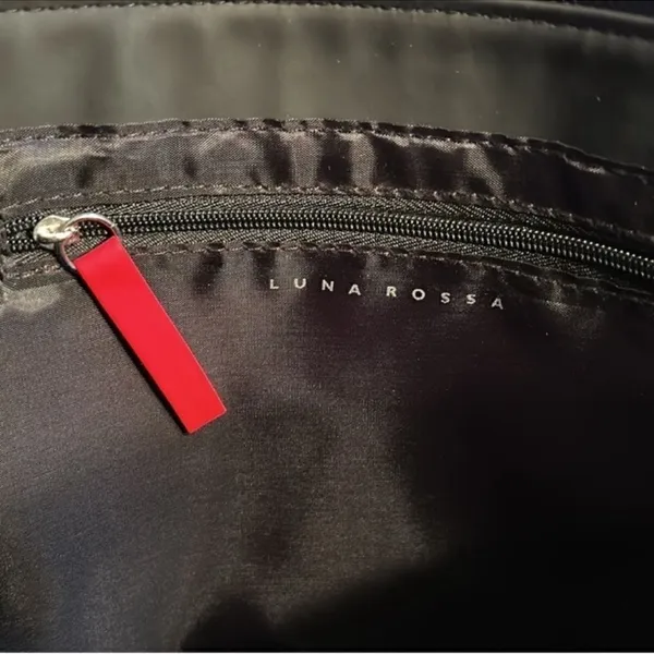 Prada Luna Rossa Unisex Black/Red Pouch - Image 6