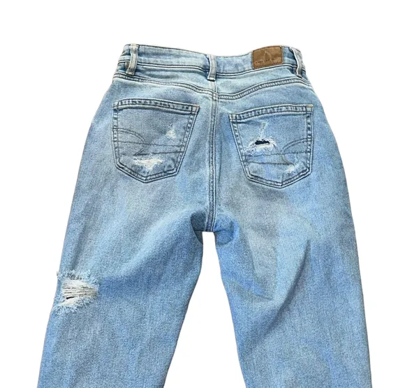 American Eagle Stretch Distressed Mom Jeans - Image 5