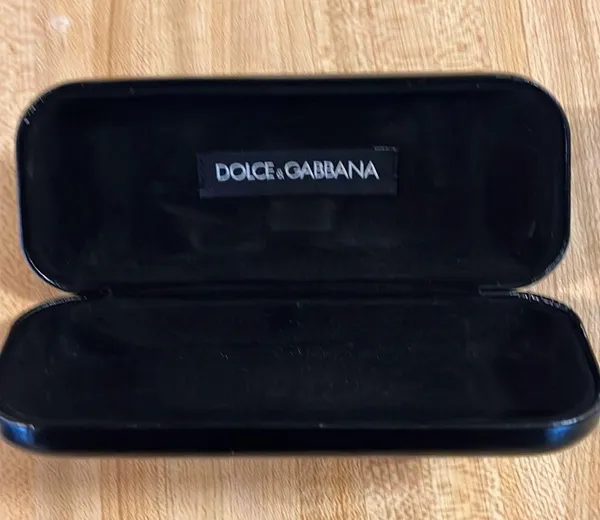 Dolce & Gabbana eyeglass case hard shell black. - Image 2