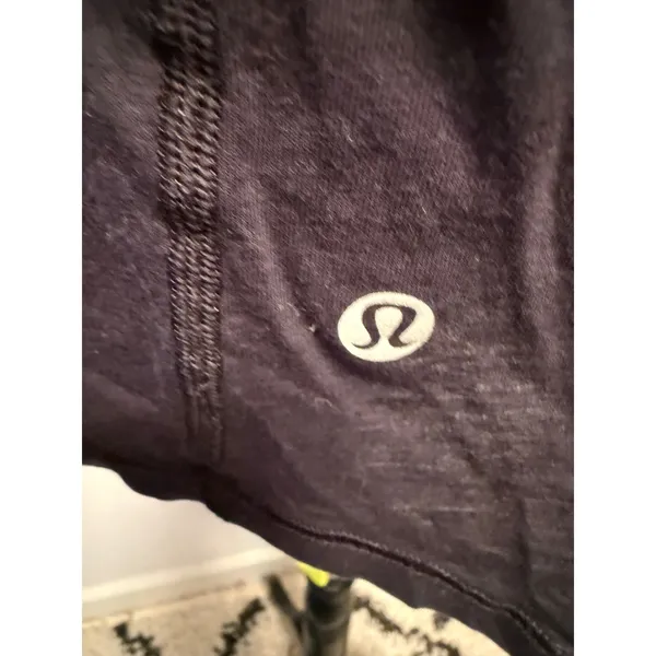 Lululemon Black Long Sleeve V Neck Athletic‎ Top Women's Size 10 - Image 3