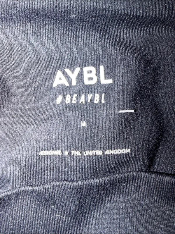 AYBL Athletic Yoga Gym High Rise seamless black ankle leggings medium - Image 5