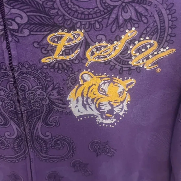 LSU women’s zip front jacket with hood‎ size XXL - Image 3