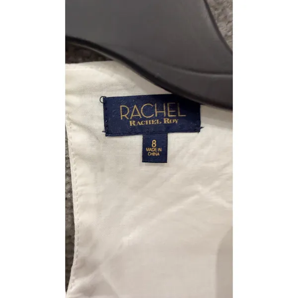 Rachel Rachel Roy Women Dress 8 White Midi Cutout Back Tie Waist Sleeveless - Image 6
