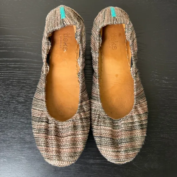 Tieks by Gavrieli Razzle Dazzle Multicolor Woven Metallic Ballet Flats Shoes 9 - Image 2