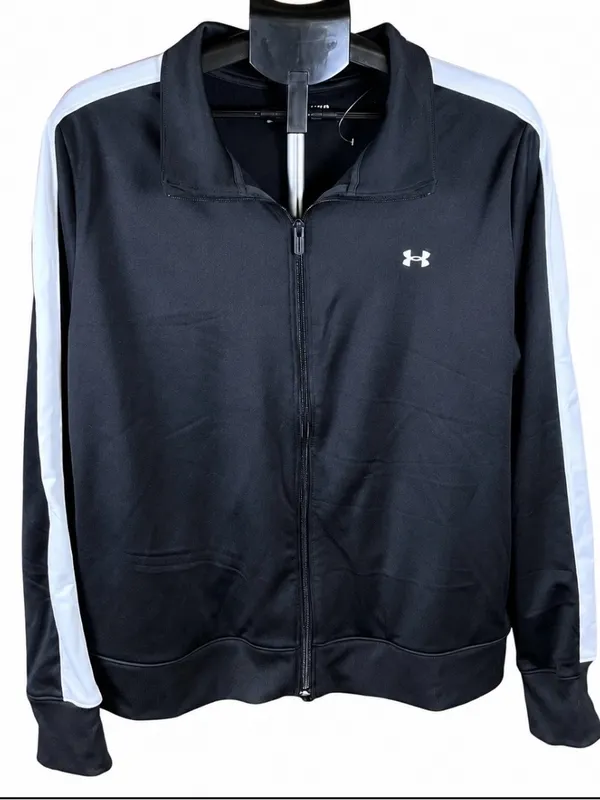 Under Armour Women’s Track Jacket Black & White Large - NWOT - Image 6