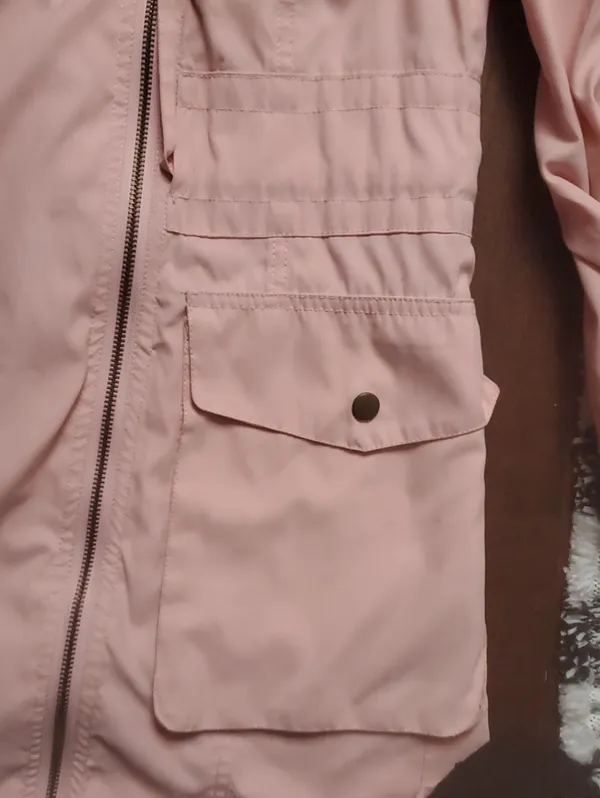 Olivia Miller Women's Pink Lightweight Hooded Jacket Linger Style Size Medium - Image 3