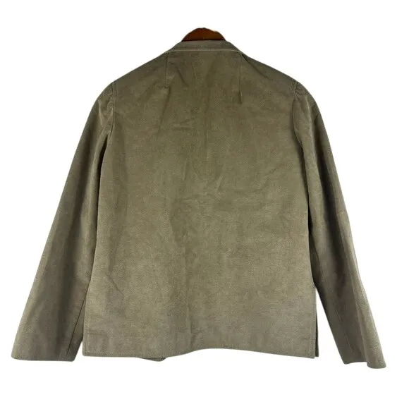 Vintage Samuel Robert by Peter Hatsi Androu Womens 6 Tan Suede‎ Button Up Blazer - Image 6