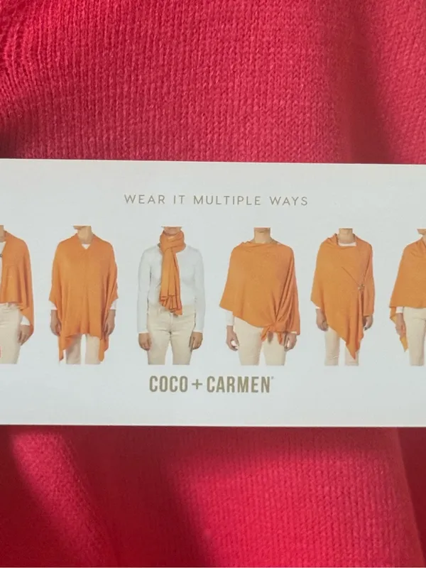 Coco + Carmen Hot Pink Poncho Shrug - Image 5