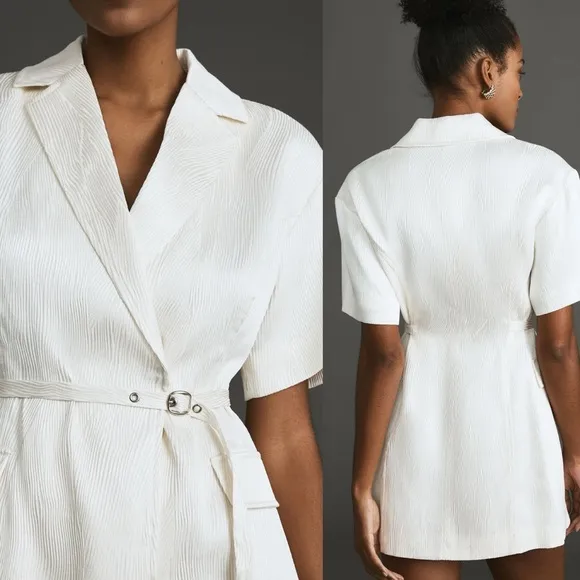 Anthropologie Lorenzo Short-Sleeve Belted Blazer Dress NWT - Image 2