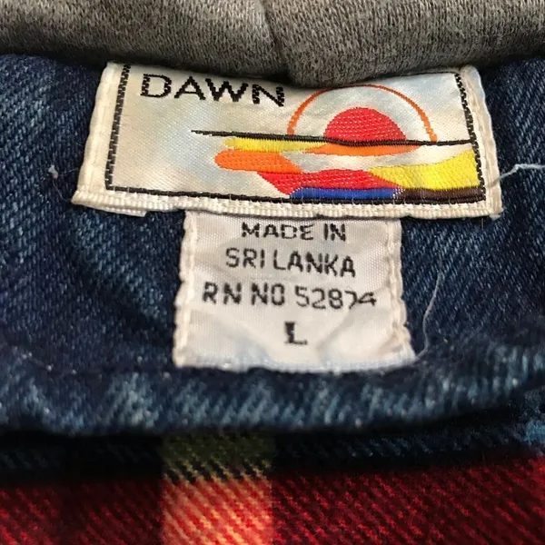 Vintage Dawn 90s denim jacket with built-in hoodie L‎ - Image 14