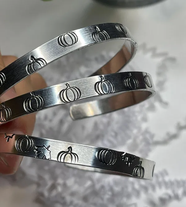 Pumpkin Bracelet Cuff Silver - Image 2