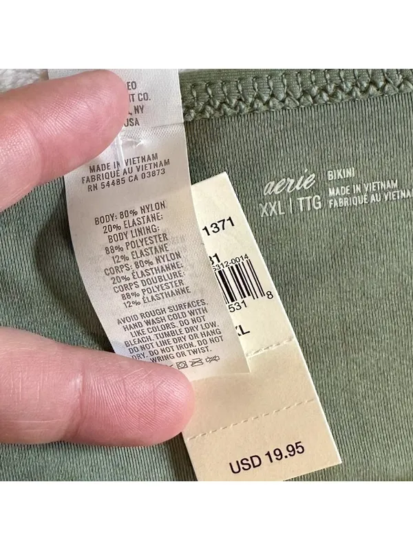 NWT Aerie Olive Green Bikini Bottom - Size: XXL - Image 3
