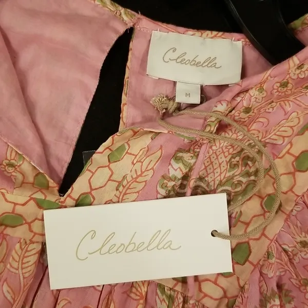 💕CLEOBELLA💕 Magdalena Mini Dress ~ Pink Wildflower Block Print Medium M NWT - Image 15