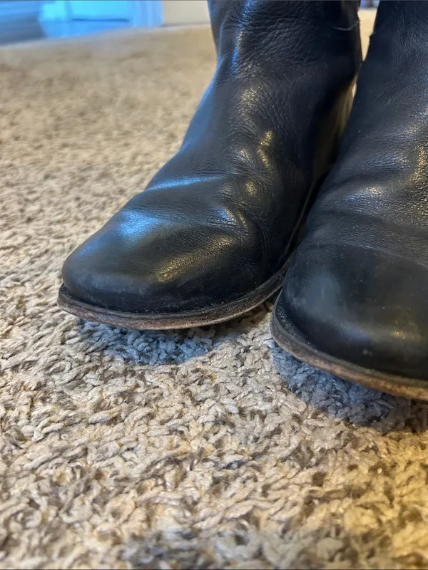 FRYE genuine leather tall black riding boots western ladies size 8.5 B Paige - Image 3
