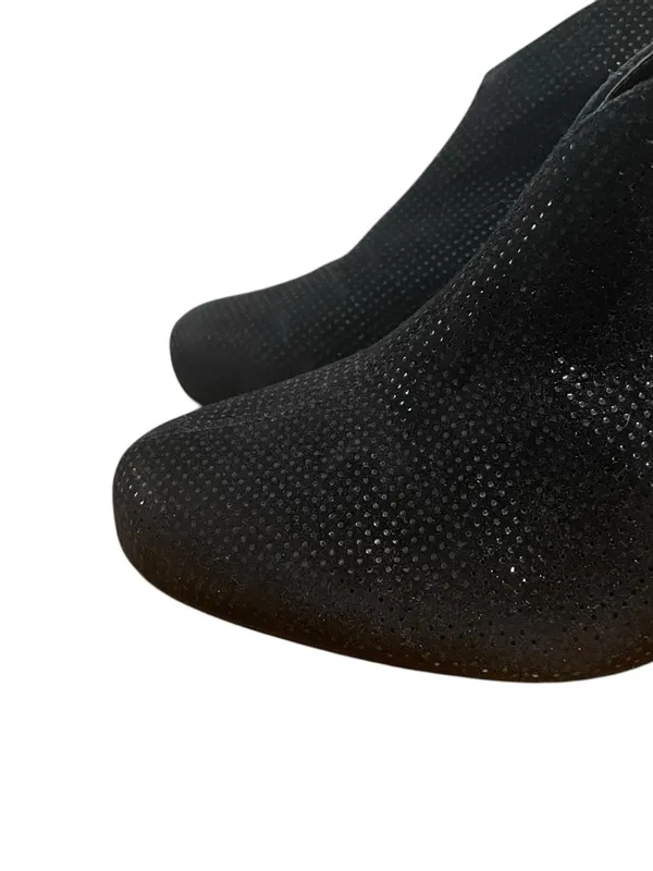 David Tate Fame V Throat Ankle Booties Leather Heels Black Women Size 10 Wide - Image 3