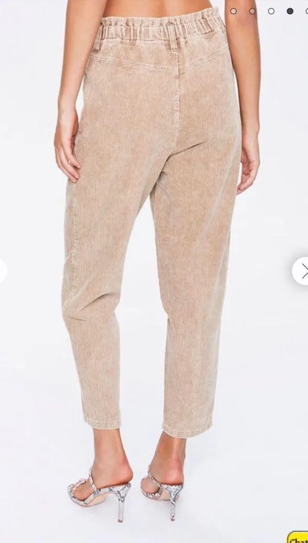 Forever 21 corduroy paper bag pants - Image 4