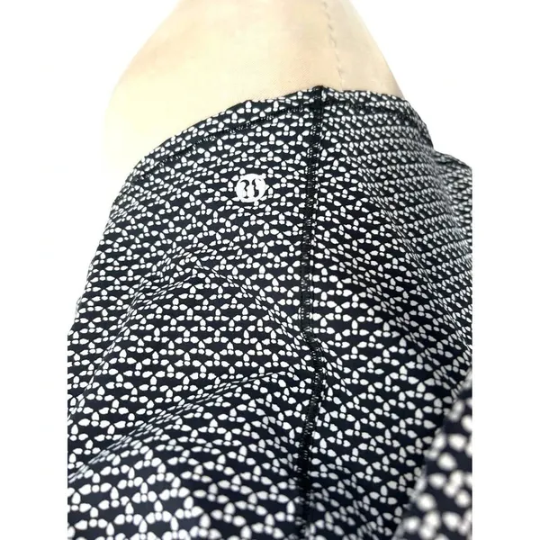 Lululemon On Pace Long Sleeve Monochromic‎ Black Size 10 - Image 6