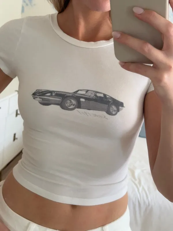 Princess Polly Car Graphic Crop Tee - Image 2