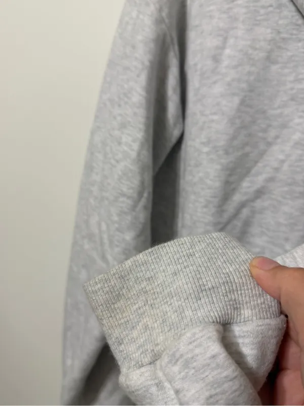 Skims Cotton Fleece Classic Hoodie Light heather grey size small - Image 5