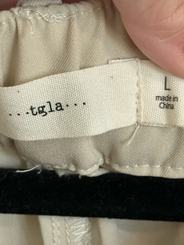 Tgla Wide Leg pants Tan Size L - Image 4