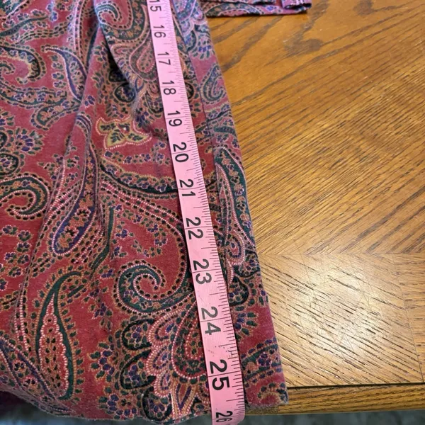Lauren‎ Ralph Lauren Small Soft Knit Pajama Set Button Red Paisley Designer - Image 16