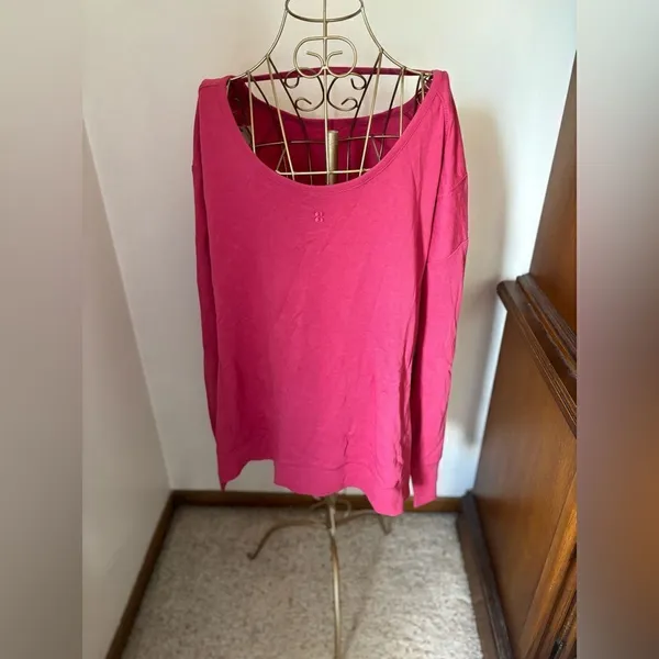 Sweaty Betty After Class Sport Sweatshirt Tayberry Pink NWT Size XL - Image 6