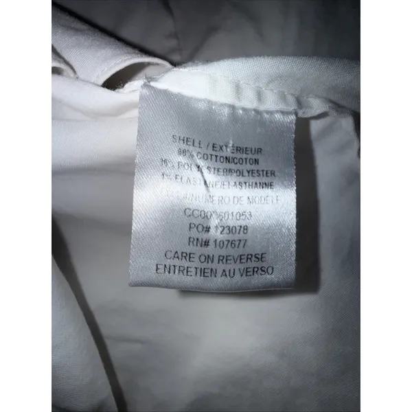 Alice‎ and Olivia Smocked Cuff Sleeve V Neck White Blouse XS - Image 7