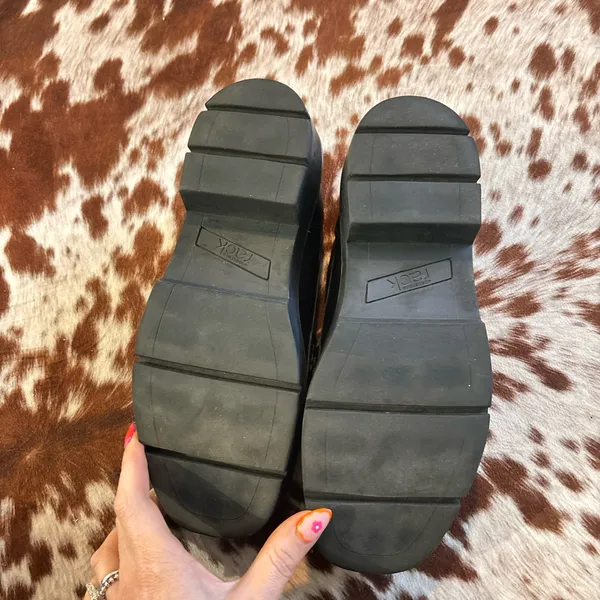 Black Platform Penny Loafers Nordstrom Rack size 7 - Image 6