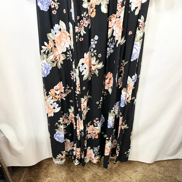 Torrid‎ Plus Sz 2X Maxi Dress Off Shoulder Black Floral Smocked Bell Sleeve 1214 - Image 8