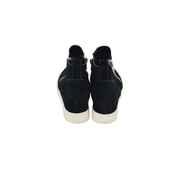 Steve Madden Black Suede‎ Leather Wedgie Hidden Wedge Zip Up Ankle Boots - Image 5