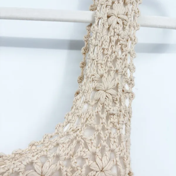 Anthropologie Womens Brittney Crochet Top Eyelet Boho Cottagecore Tiered Dress S - Image 6