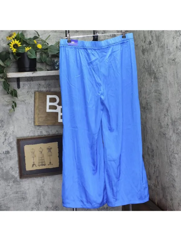 NWT Joylab Satin Drawstring Elastic Waist Tear Away Track Pants Vibrant Blue L - Image 3