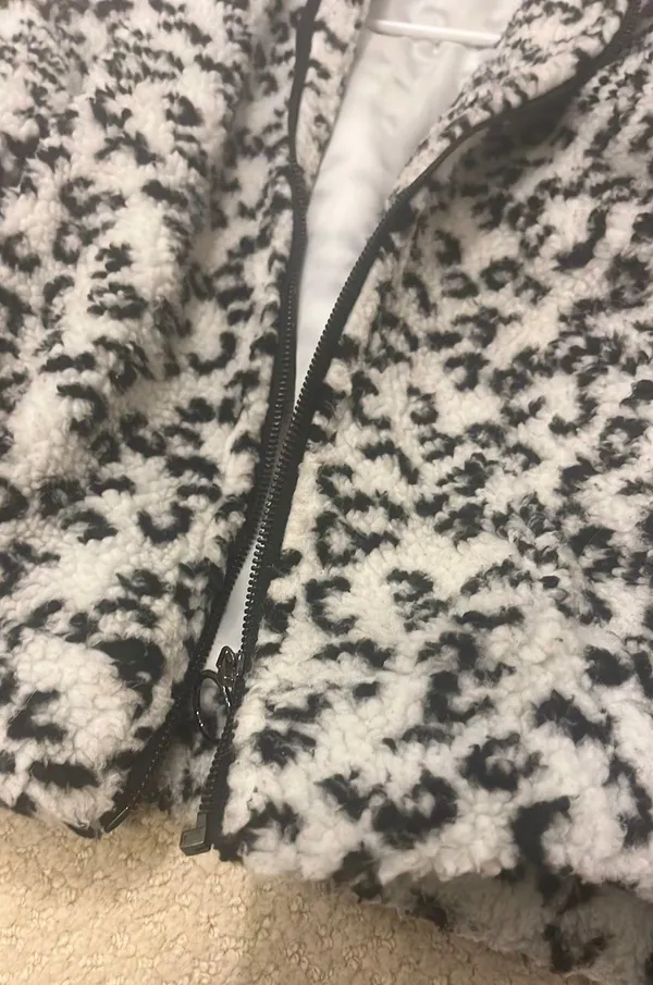 Cheetah Print Fleece Jacket Multi - Image 2