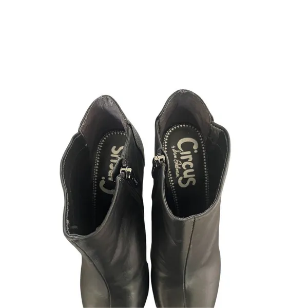Circus By Sam Edelman Ankle Booties Block Heel Pointed Toe Black/ Gold 8.5M - Image 8