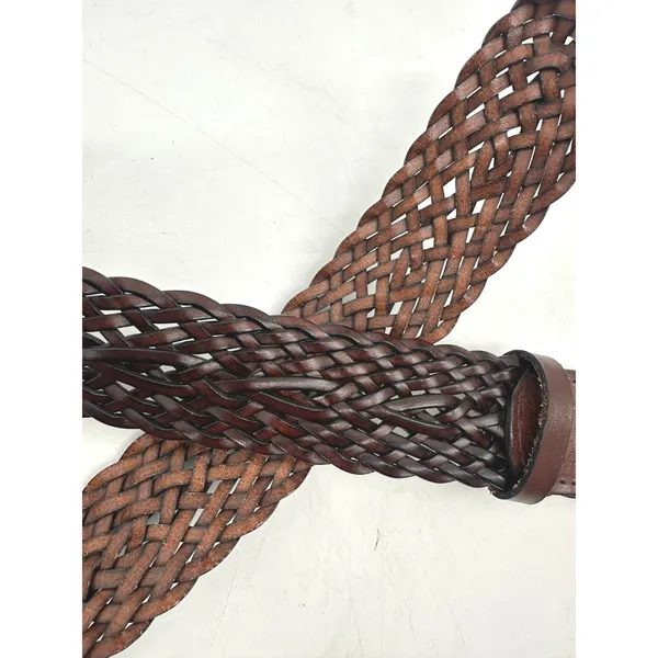 Rolfs Braided Belt Womens‎ Large Brown Faux Leather Woven Boho Classic Casual - Image 2
