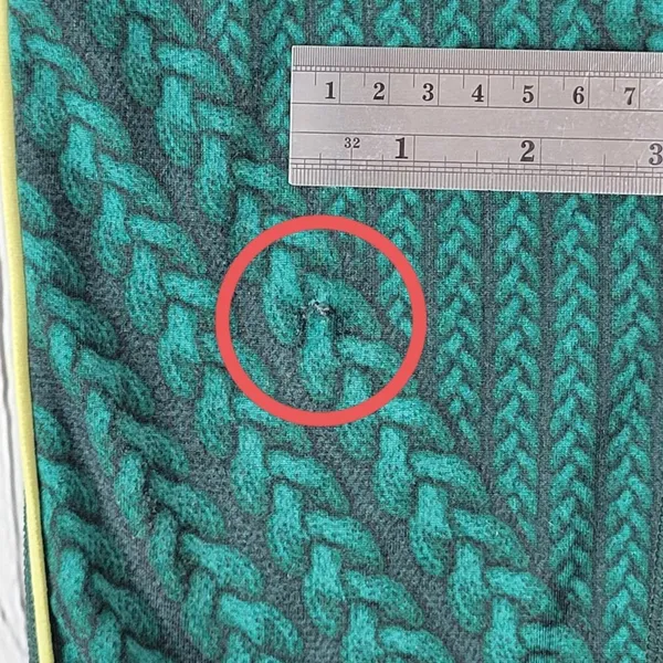 Aerie Women's High Waisted Leggings Green Cable Knit‎ Print Size Medium - Image 10