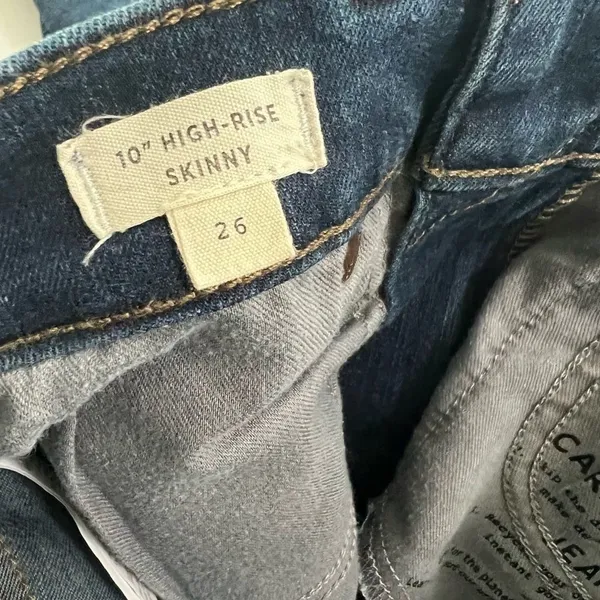 Madewell 10 High Rise Skinny Jeans Dark Wash‎ Size 26 For Your Tall Boots - Image 4