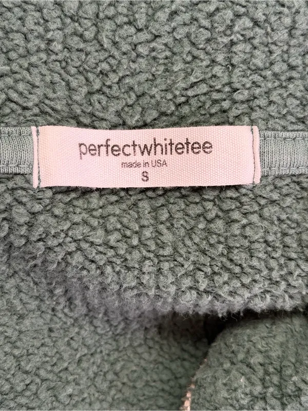 PerfectWhiteTee Women’s The Tyra 1/4 Zip Pullover Cotton Sweater Size Small - Image 4