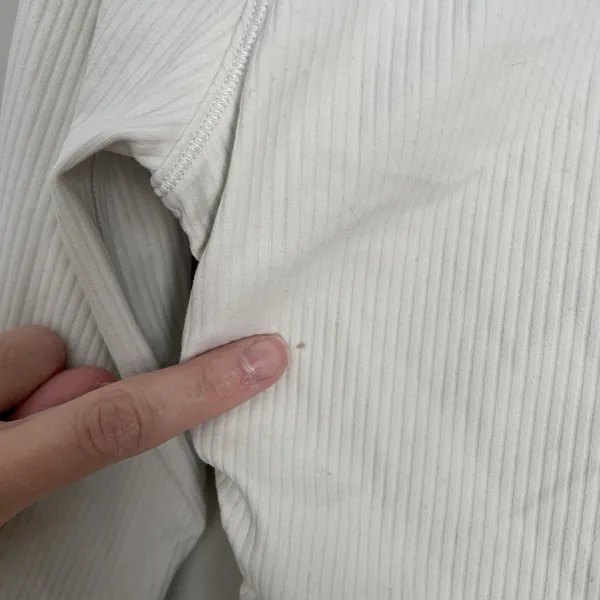 Lululemon Size 6 All It Takes Ribbed Nulu Long Sleeve Shirt Bone White - Image 5
