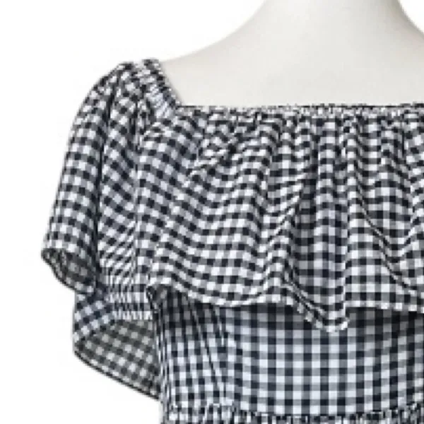 Chelsea 28 Gingham Off Shoulder Maxi Dress Women’s Size 4 Cottagecore NWT Ruffle - Image 10