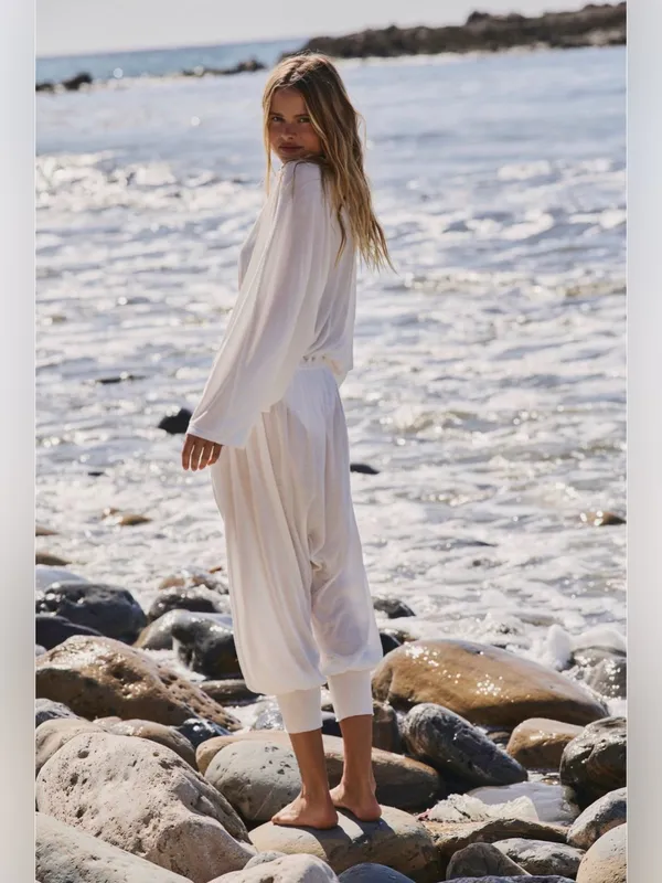 Free people elowen one piece jumpsuit NWT $78 clean ivory XS - Image 2