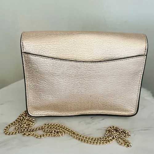 Coach Women's Turnlock Chain Crossbody Leather Bag, Platinum/Gold, NWOT - Image 15
