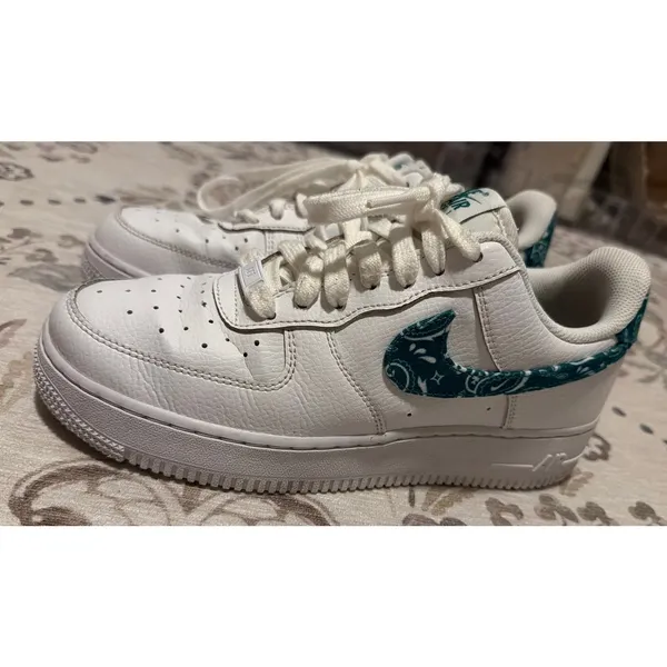 Nike Air Force 1 Low '07 Essential Green Paisley DH4406-102 Women's Size 8.5 - Image 3