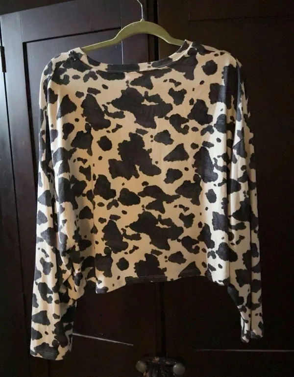 Altar'd State Cow Print Long Sleeve - Image 3