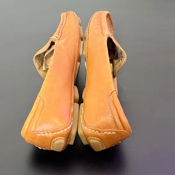 Michael Kors Driving Loafers Womens 5.5 Tan Leather Moc Toe Slip On Shoes - Image 10