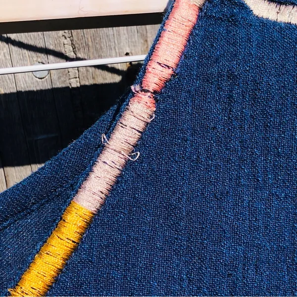 Madewell Isadora Embroidery Easy Dress M Blue - Image 10
