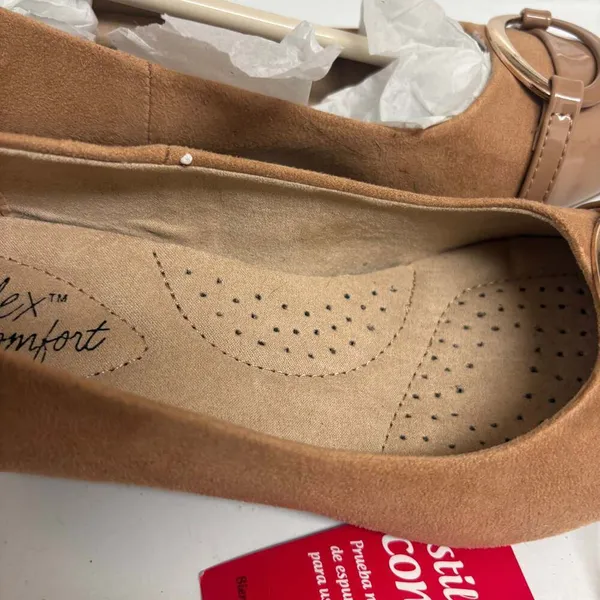 Dexflex Comfort Women's Klara Tan Suede Wedge Heels - Image 3