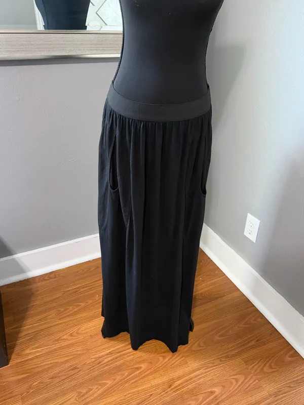 Peruvian Connection Pima Cotton Jersey Minimalist Capsule Boho Skirt Medium. - Image 2